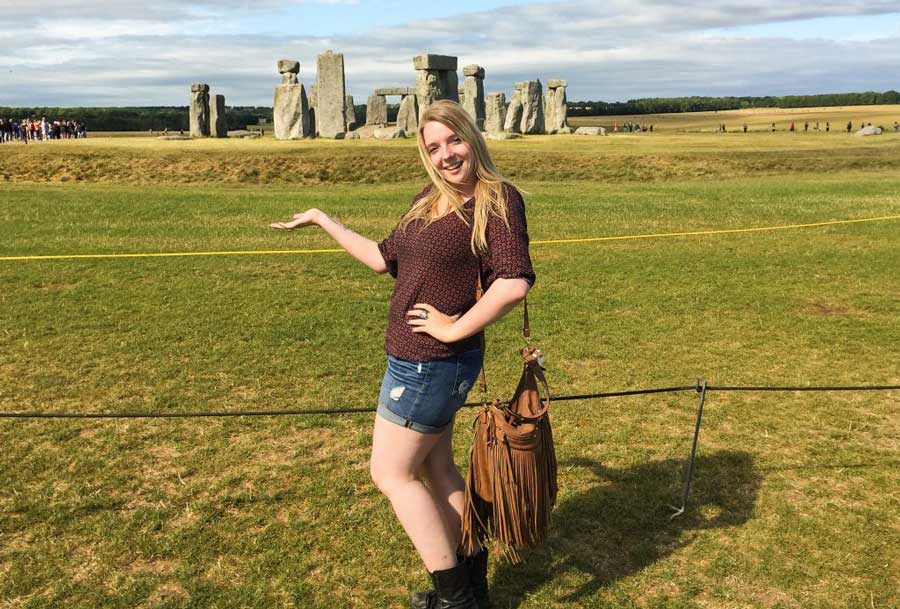The Stonehenge on the author's background in the United Kingdom