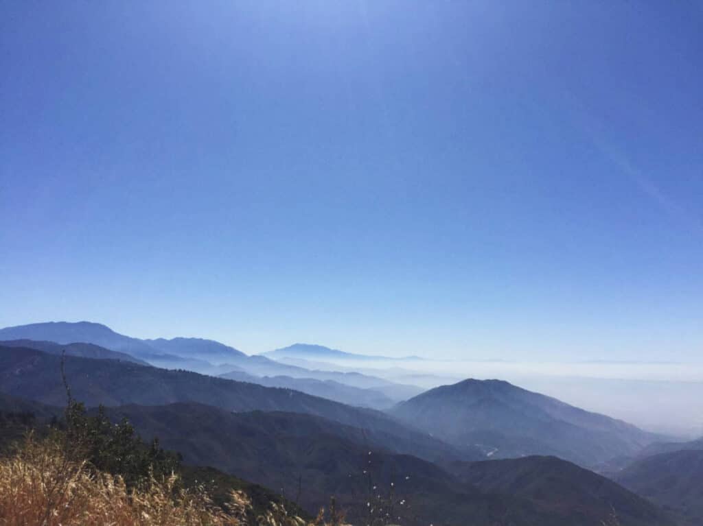 Clear blue sky over the Strawberry Peak Fire Lookout