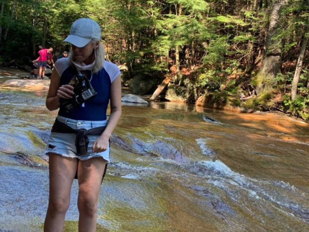 Author Claudicet cooling off in the streams at White Mountain