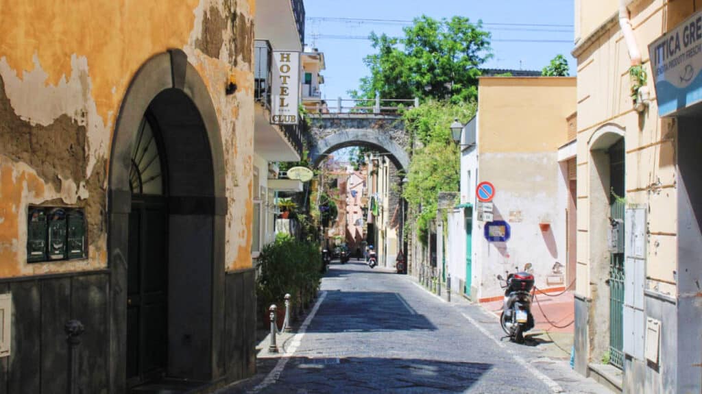 View of the author, Sky Ariella during her walk to Sorrento from Sant Agnello