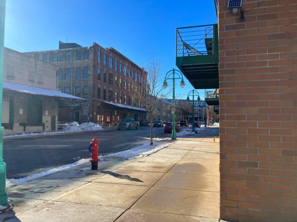 A street in Milwaukee’s Historic Third Ward