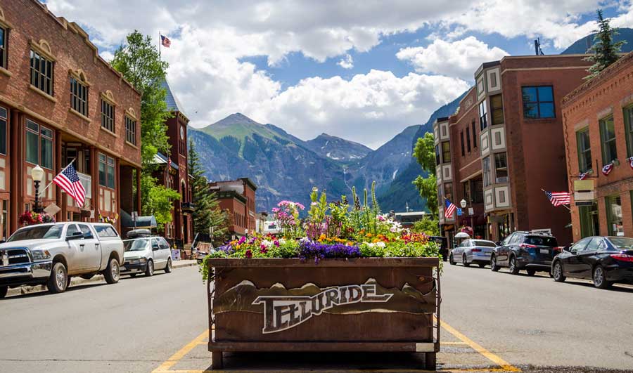 View of a street in Telluride
