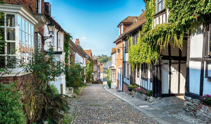 A cobbled streets in Rye