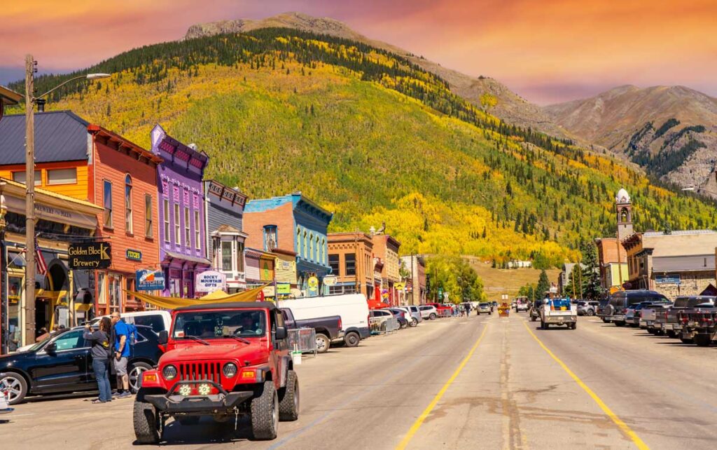 View of the main street in Silverton, Colorado