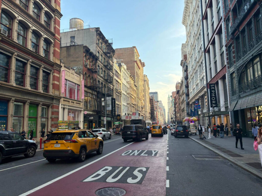 View of a street in SoHo