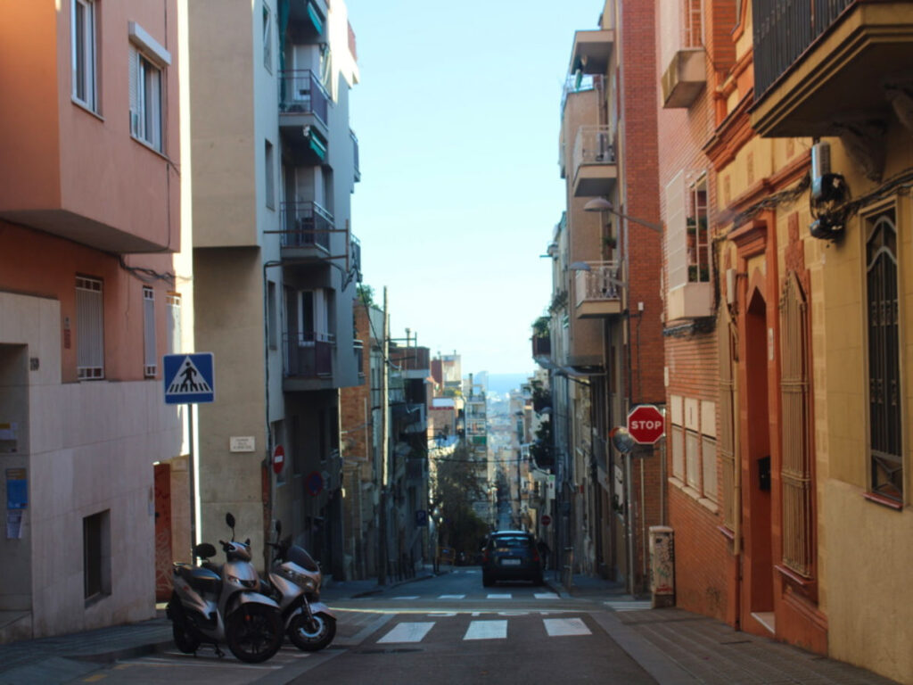 View of the streets around the Gràcia neighborhood