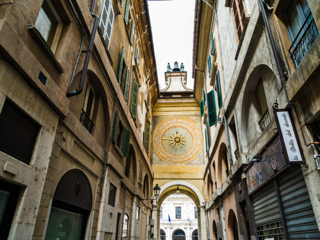 View of the beautiful architecture around the streets of Brescia