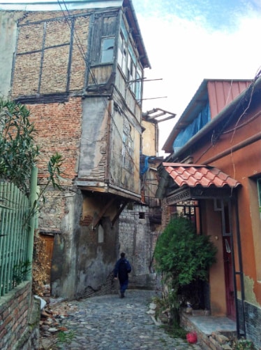 View of houses on a street in Old Tbilisi