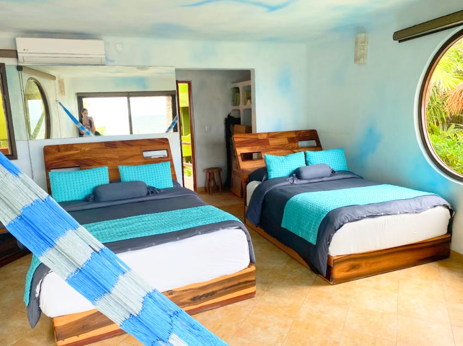View of two bed in a bedroom in Suenos Tulum Hotel