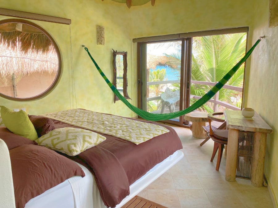 View of a bedroom with the view of the sea