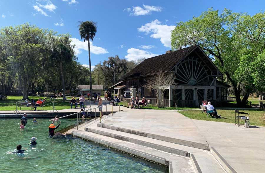 People enjoying their day in De Leon Springs State Park