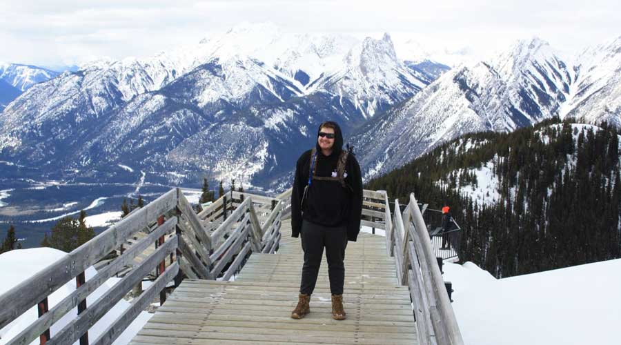 The author's brother in Sanson Peak Boardwalk during a hike