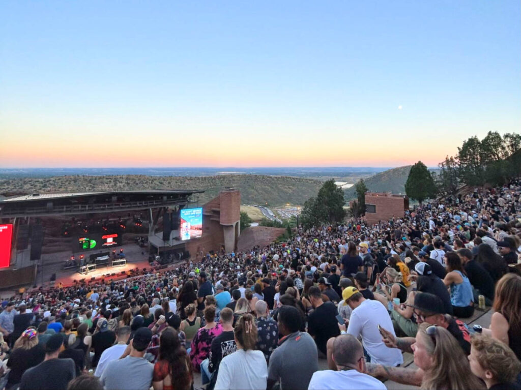 Full packed summer concert at Red Rocks
