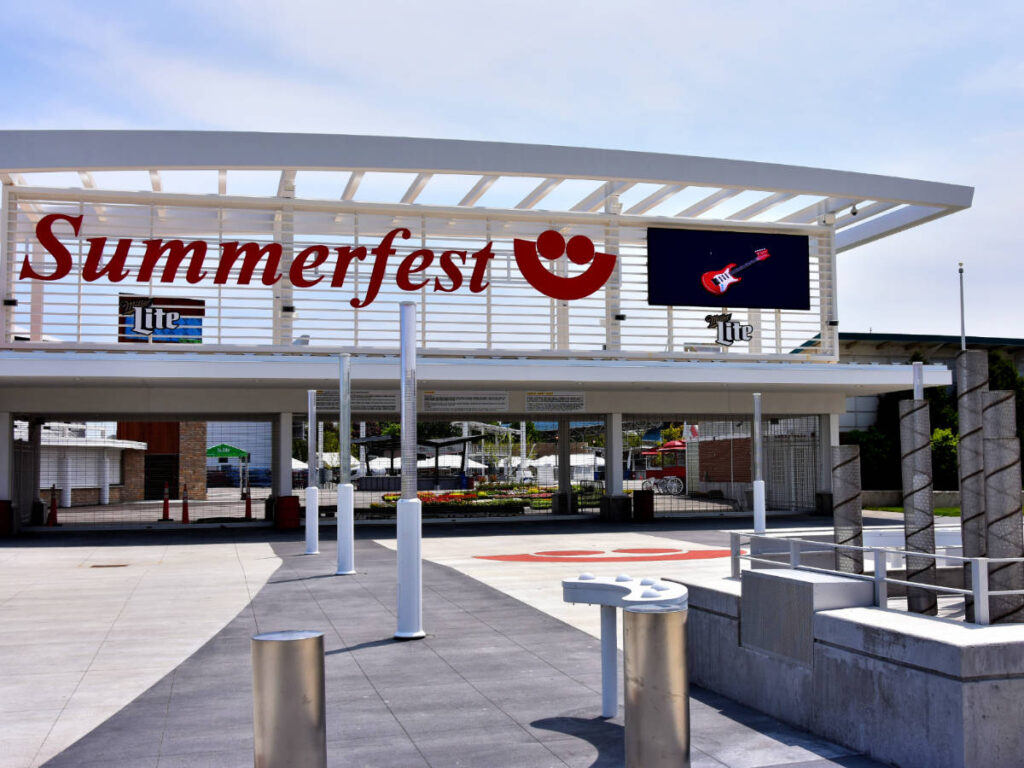 View from the Summerfest gate