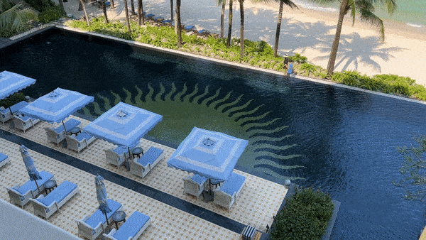 Overlooking view of The Sun Pool from above