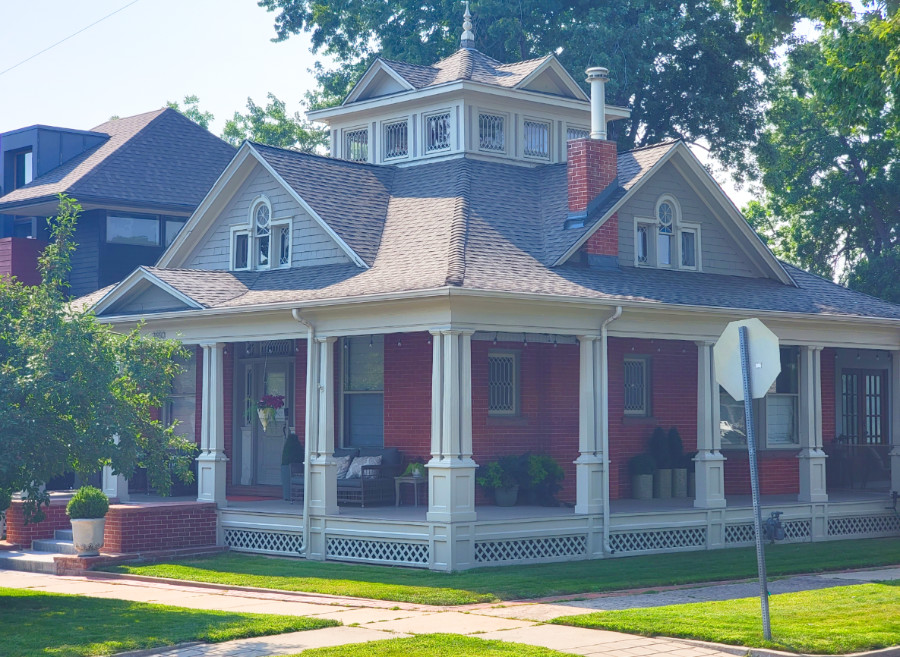 View of a large house in Denver's Sunnyside Highland 