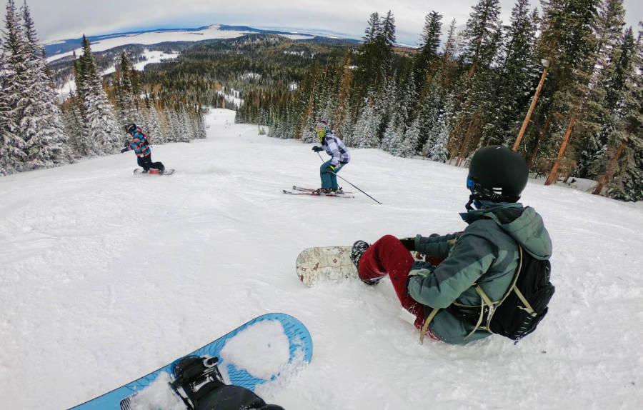 View of the author during a ski trip in Sunrise Park Resort