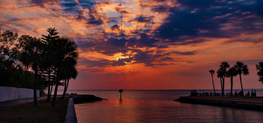 A scenic sunset view from Sunset Park