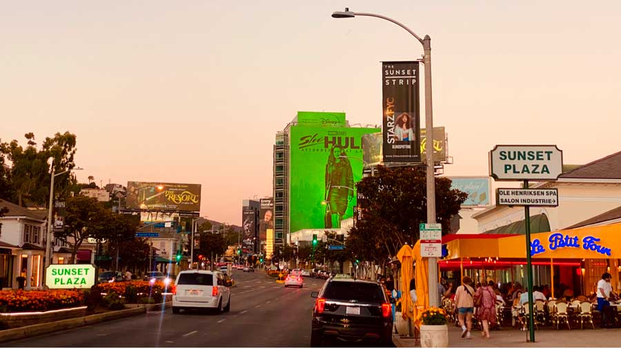 View from the Sunset Plaza before night time