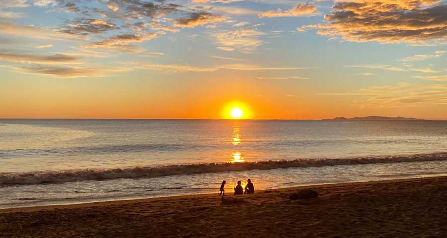 People watching the sunset over La Jolla