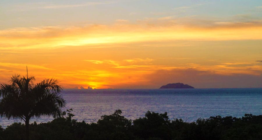 Scenic view of the colorful sky during sunset in Rincon