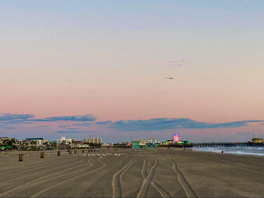 Beautiful sunset views over Santa Monica