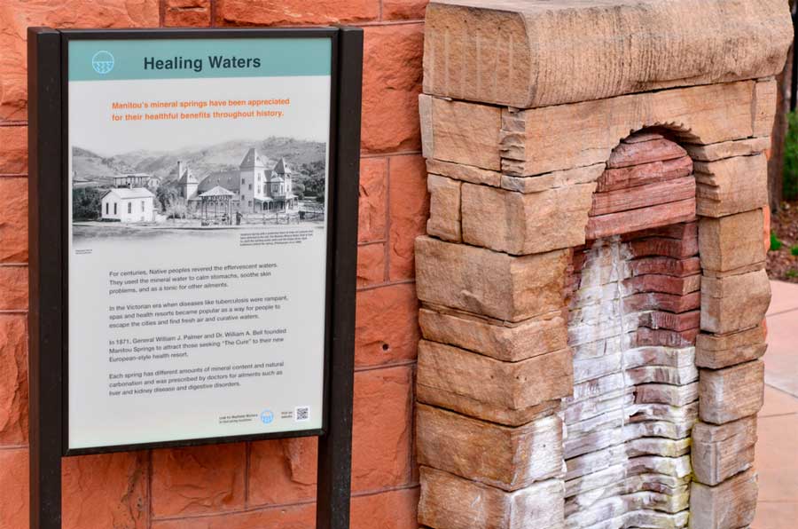 View of an information board in Sunwater Spa 