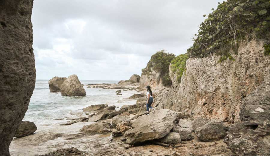 Travel Lemming writer Vanessa in Survival Beach