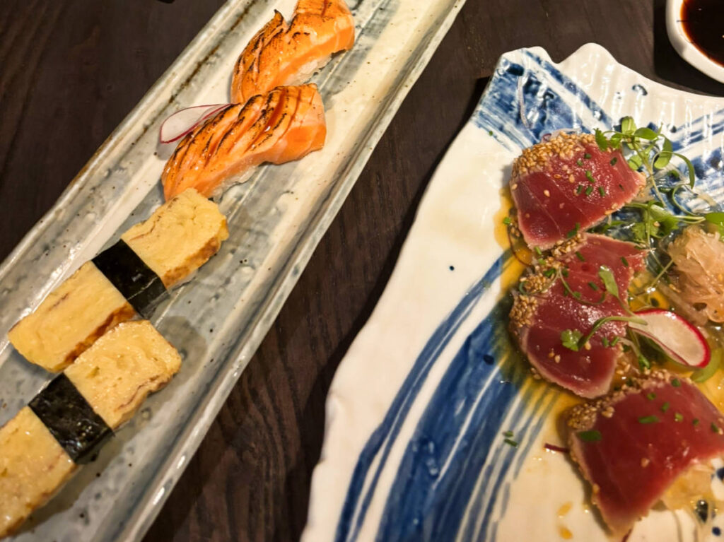 The sushi platter from Yamato