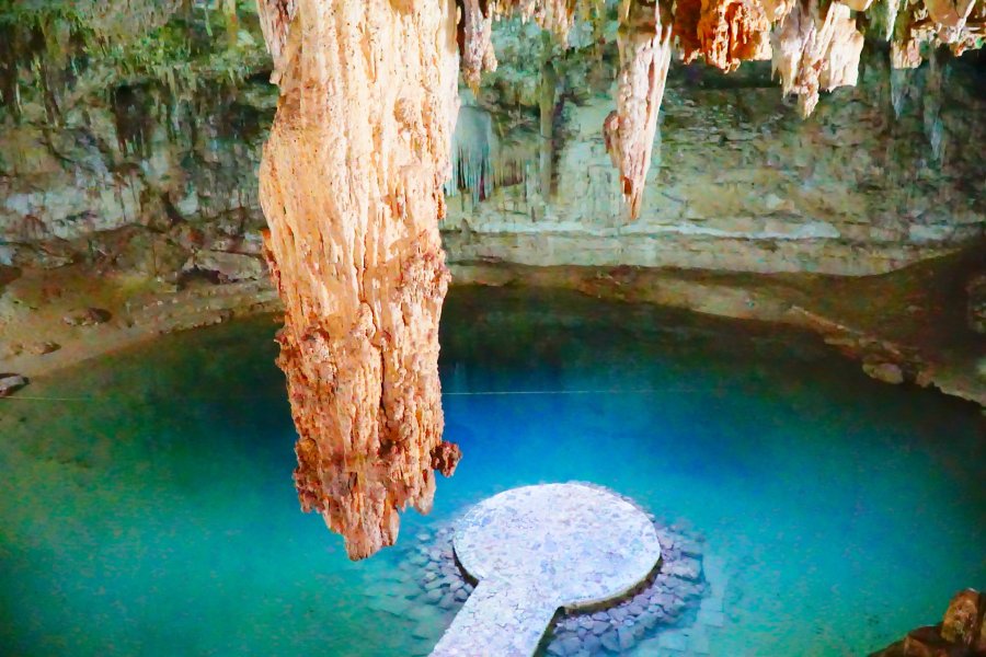 View inside the Cenotes Cabanas Suytun
