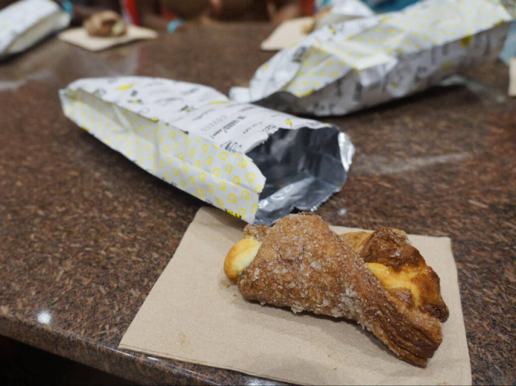 Closeup view of the sweet snack from Chocobar Cortés
