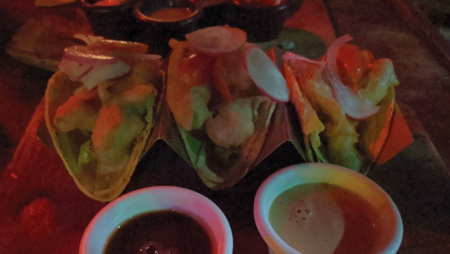 Tacos at Cafeina Restaurant