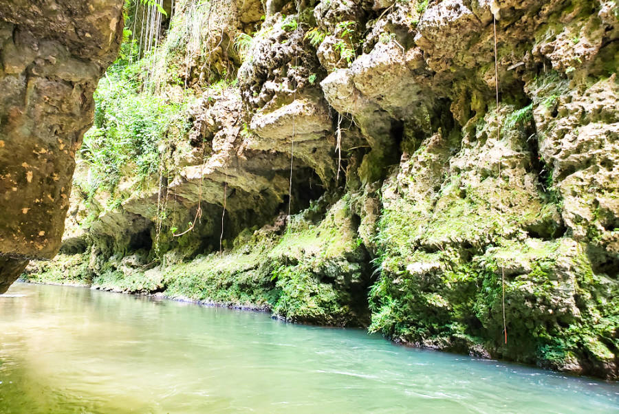 View of the Tanama River in between the rock formations