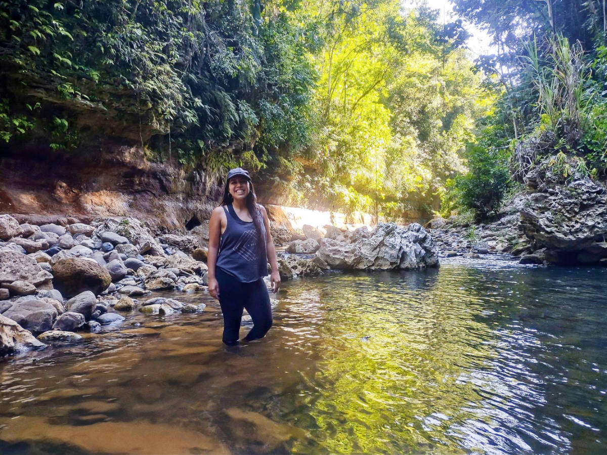 The author, Vanessa Ramos in Tanamá River in Utuado