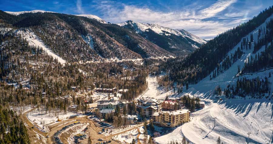 Aerial view of the Taos Ski Valley
