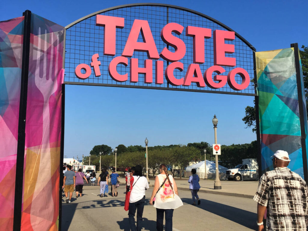 View of the Taste of Chicago entrance