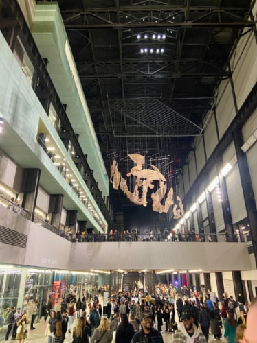 View of people attending the Tate Modern Lates event