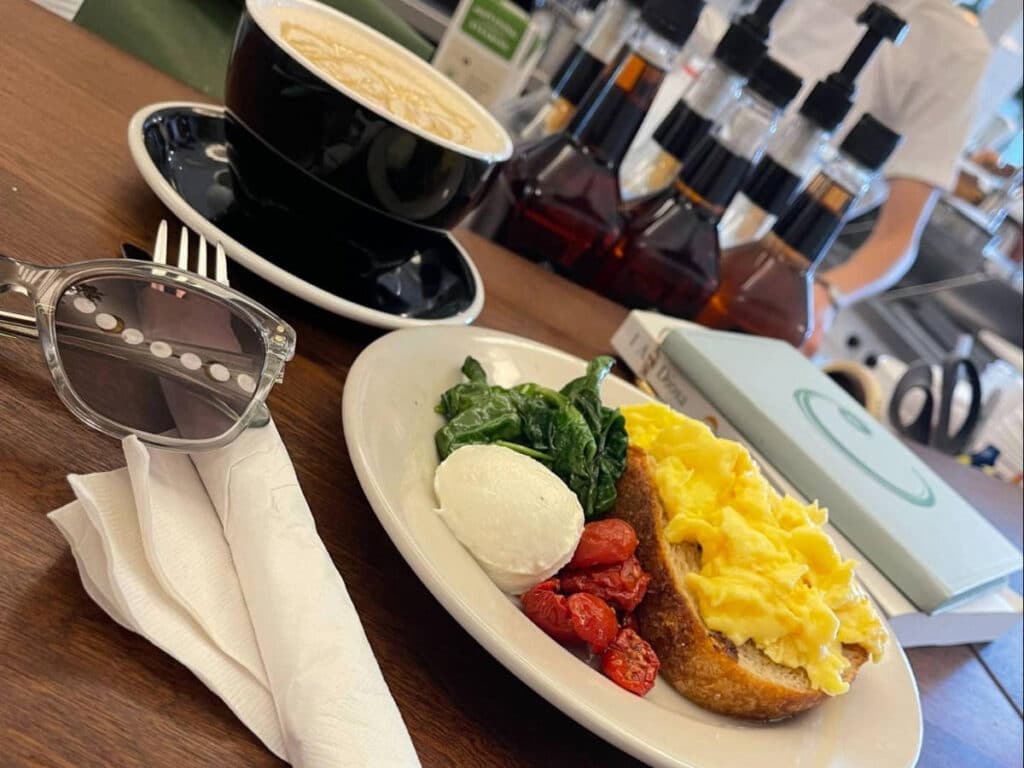 A breakfast plate served in Tatte Bakery & Cafe