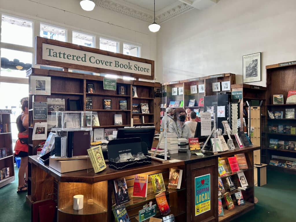 View from the inside of the Tattered Cover Book Store