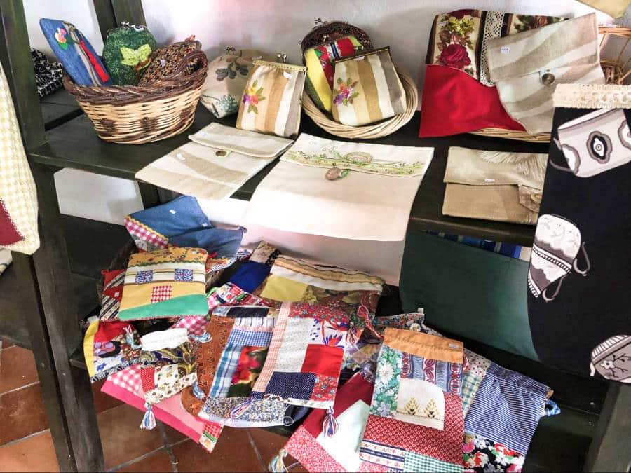 View of the handmade local goods displayed at a local shop in Tavira
