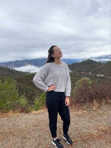 Taylor Ramsey posing for a photo in Boise National Forest
