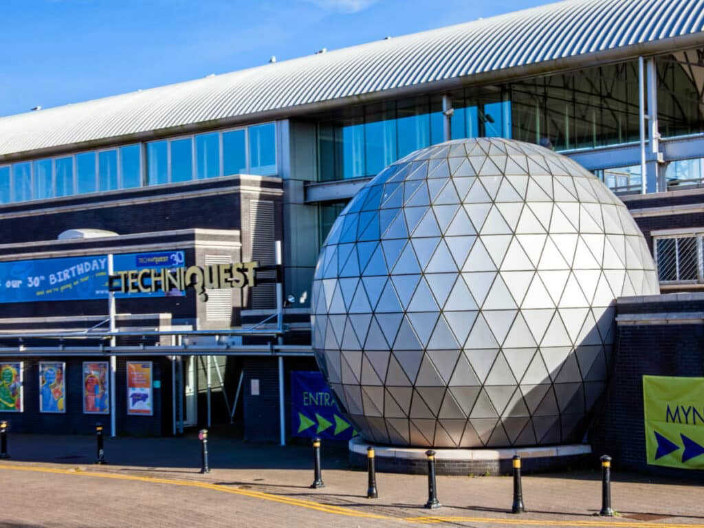 The iconic landmark outside the Techniquest