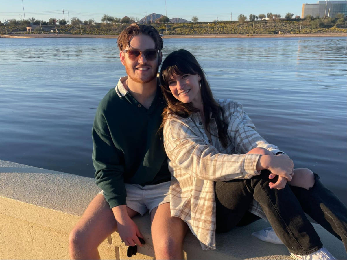 The author, Betty Hurd with her boyfriend at the Tempe Town Lake