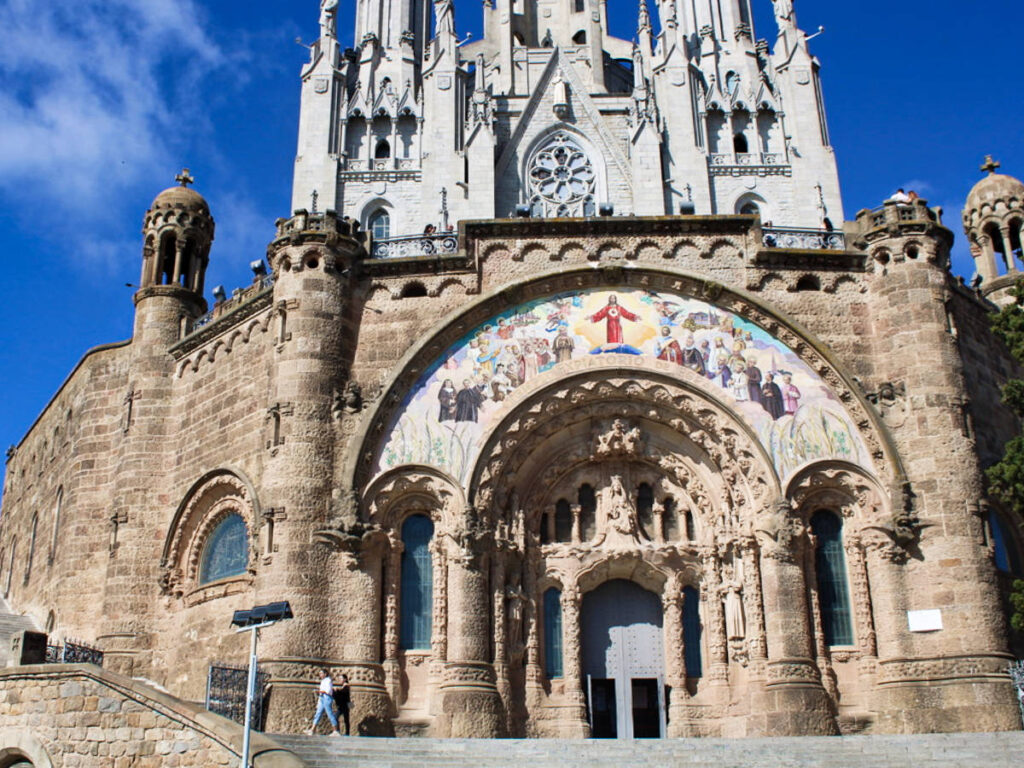 View of the intricate exterior of Temple of the Sacred Heart of Jesus