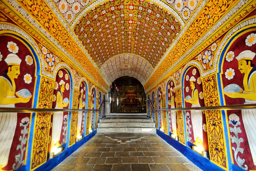 View of the Temple of the Sacred Tooth Relic from the inside