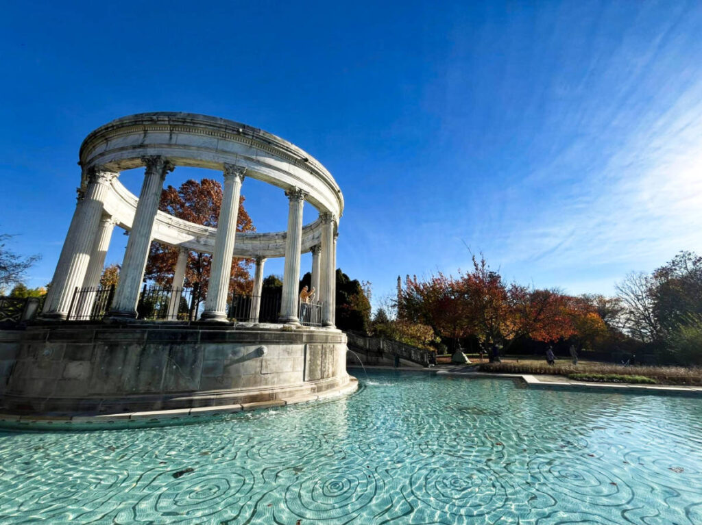 View of the Temple of the Sky in the middle of the water