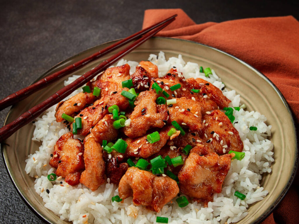 A bowl of Teriyaki chicken