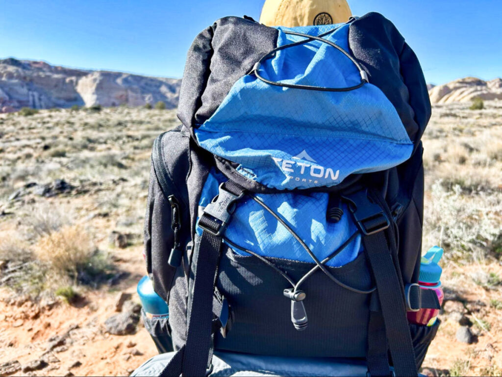 Closeup view of the Teton Sports Scout Backpack on a sunny day