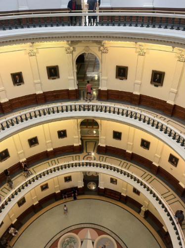 View from the inside of Texas Capital building