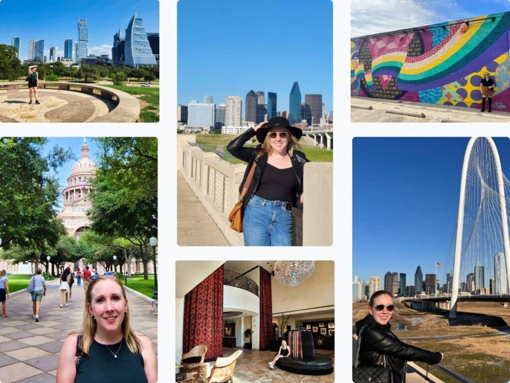 A photo collage of Texas writer